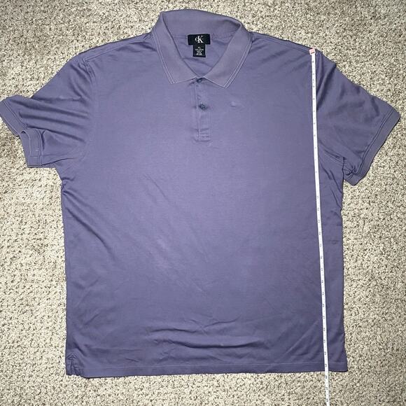 Calvin Klein liquid touch polo Shirt - Blueish Purple - Size XL - Picture 6 of 7